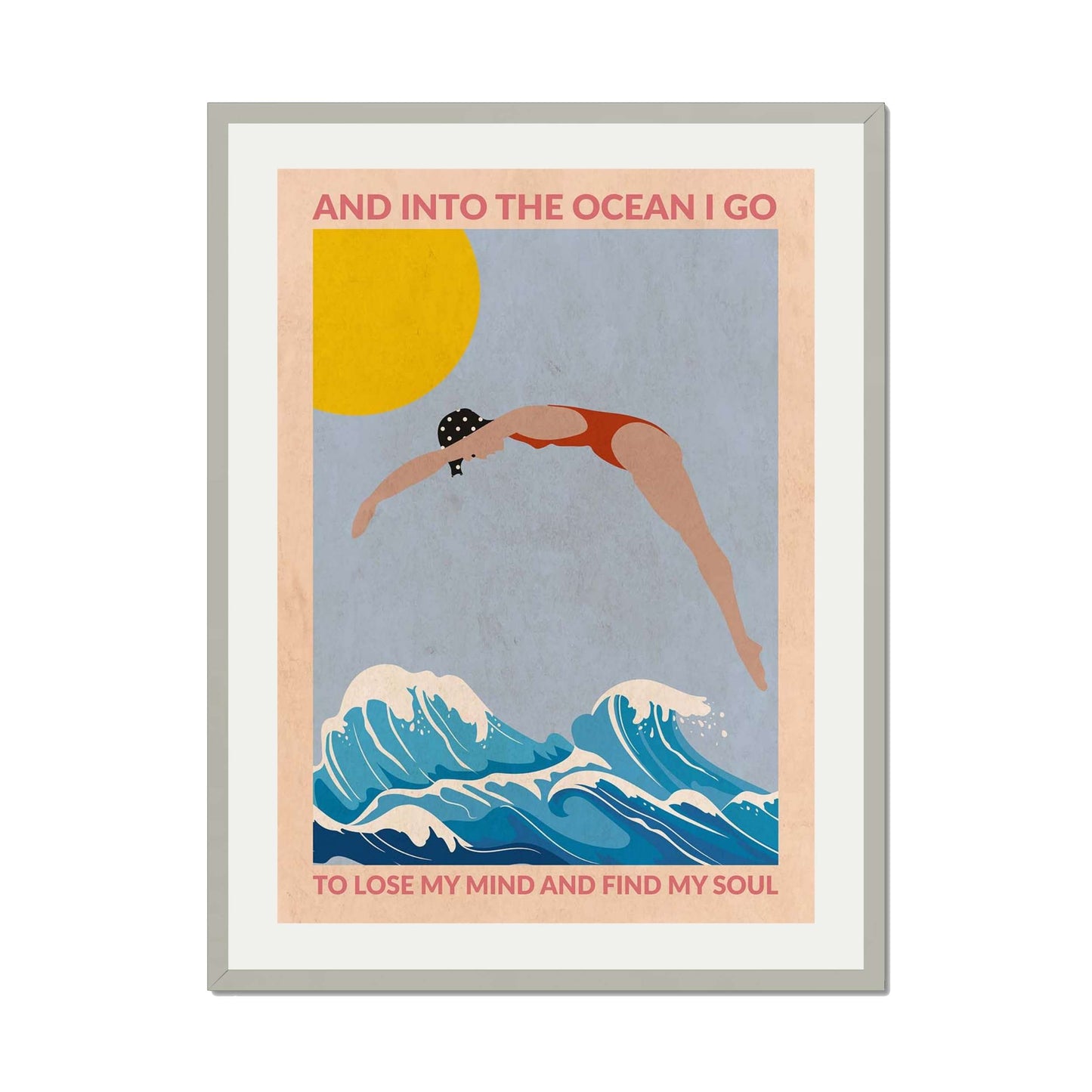 DIVE GIRL (RED) | PRINT