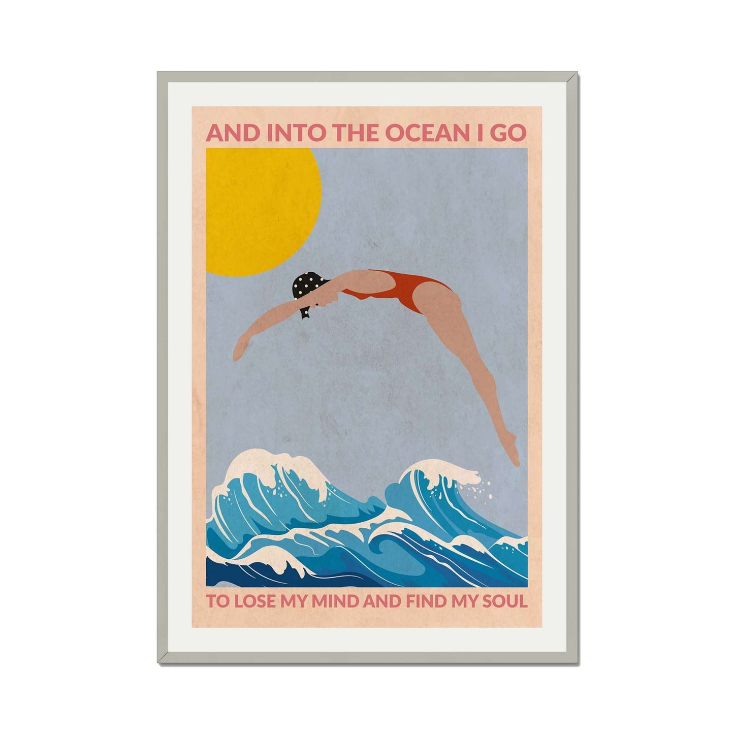 DIVE GIRL (RED) | PRINT