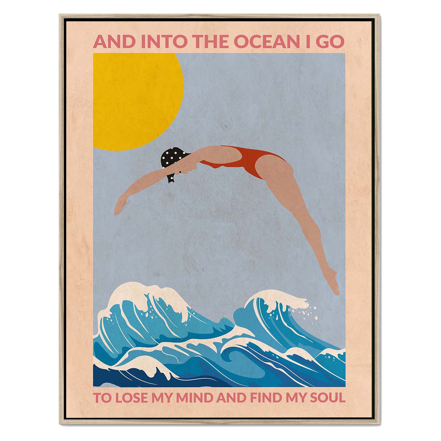 DIVE GIRL (RED) | CANVAS