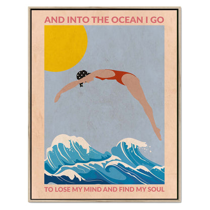 DIVE GIRL (RED) | CANVAS