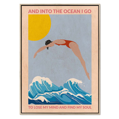 DIVE GIRL (RED) | CANVAS