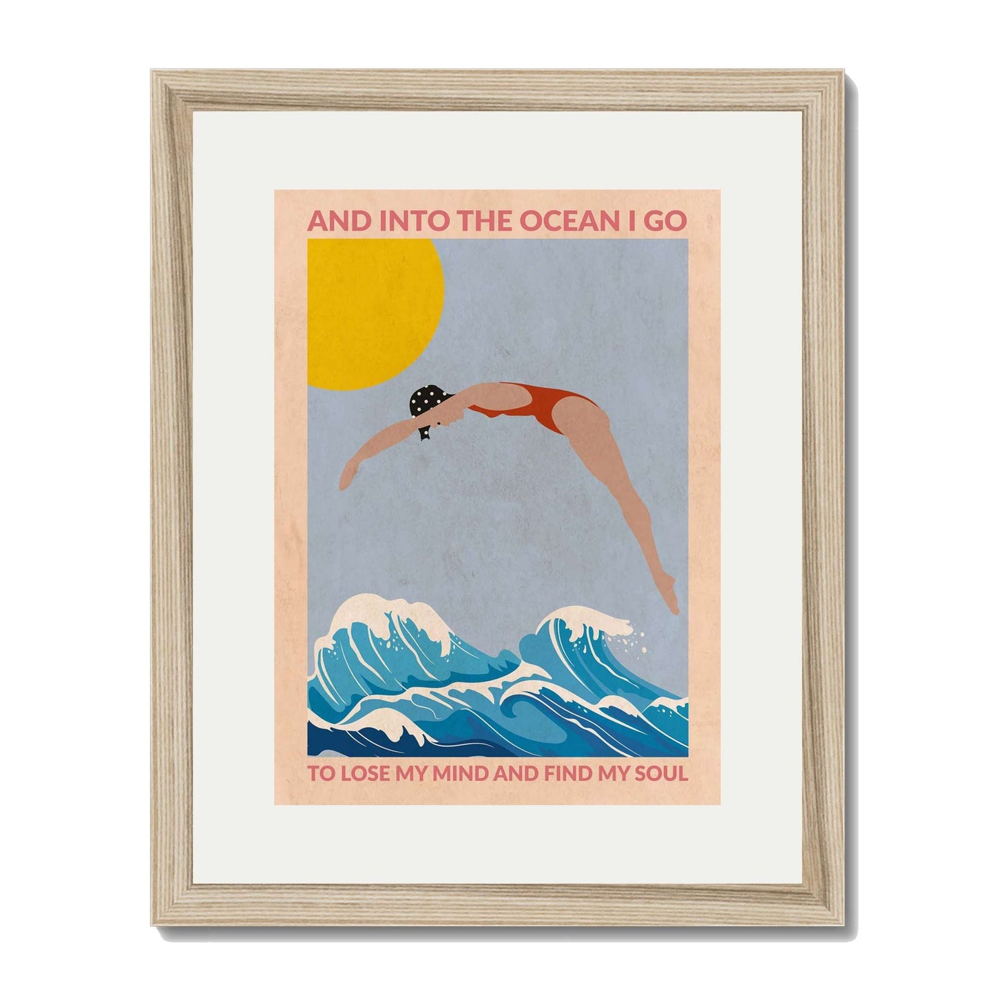 DIVE GIRL (RED) | PRINT