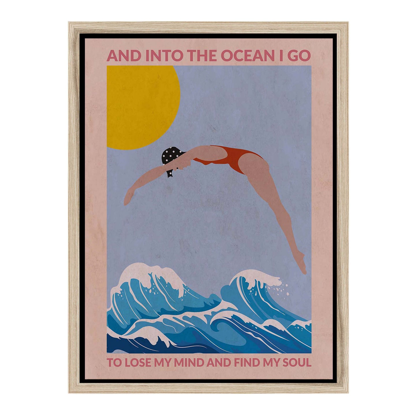 DIVE GIRL (RED) | CANVAS