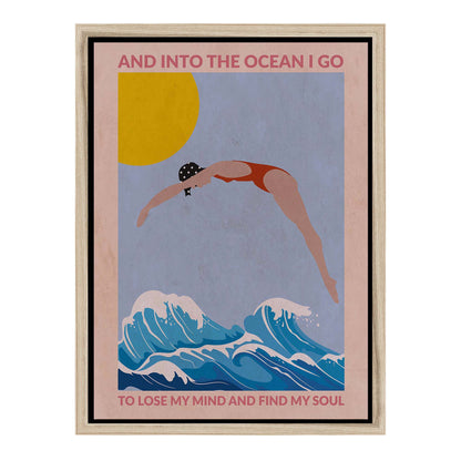 DIVE GIRL (RED) | CANVAS