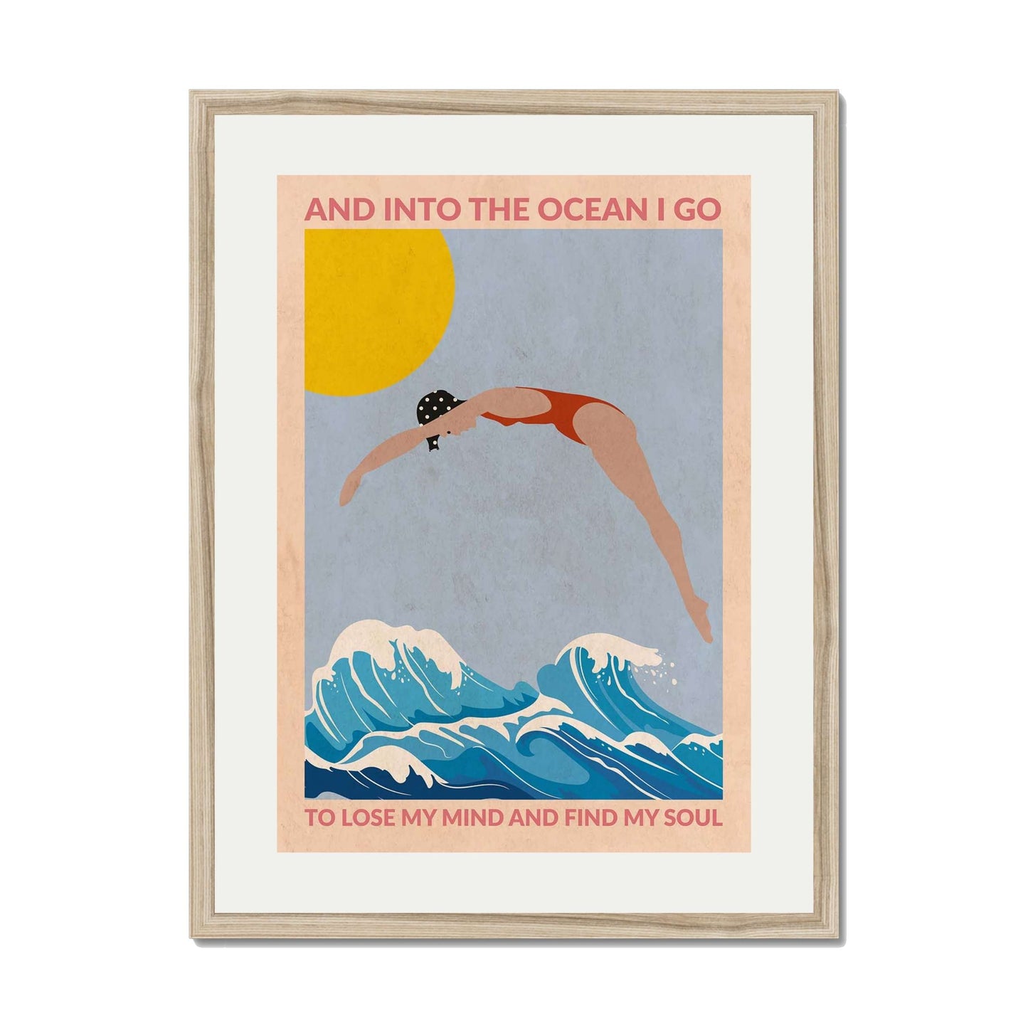 DIVE GIRL (RED) | PRINT