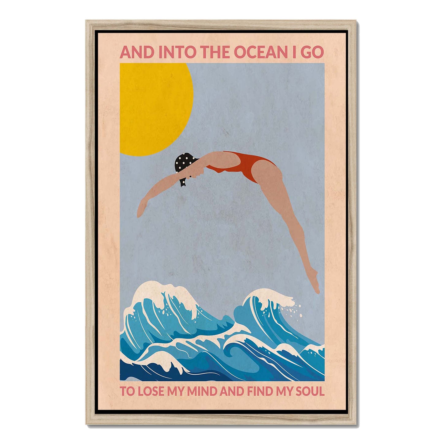 DIVE GIRL (RED) | CANVAS
