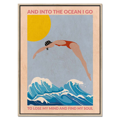 DIVE GIRL (RED) | CANVAS