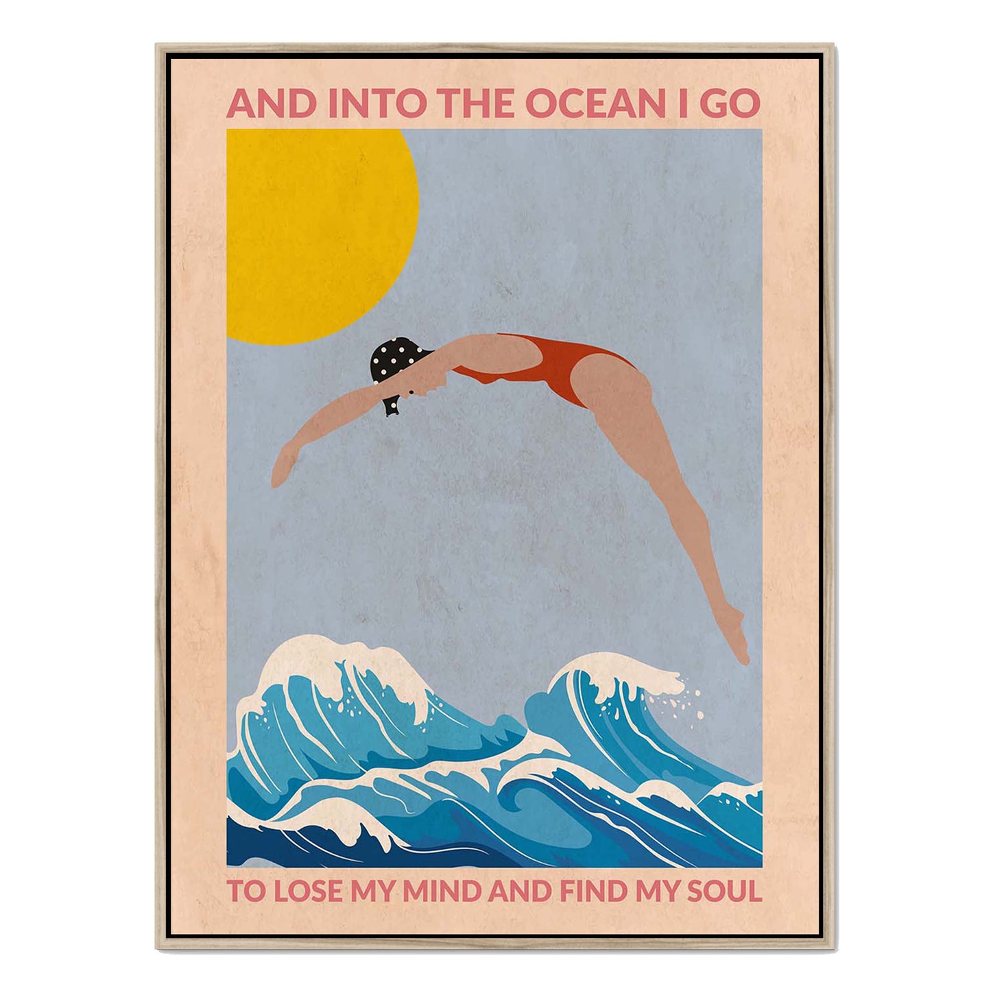 DIVE GIRL (RED) | CANVAS