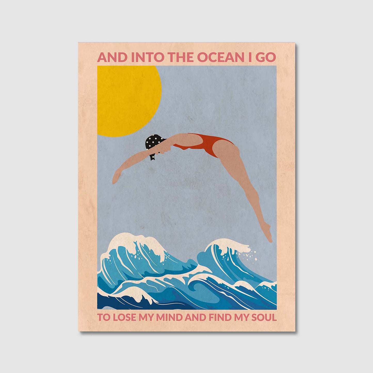 DIVE GIRL (RED) | CANVAS