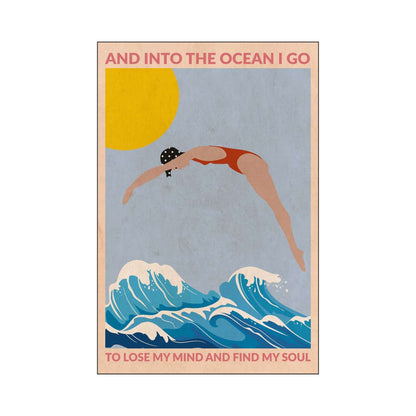 DIVE GIRL (RED) | PRINT