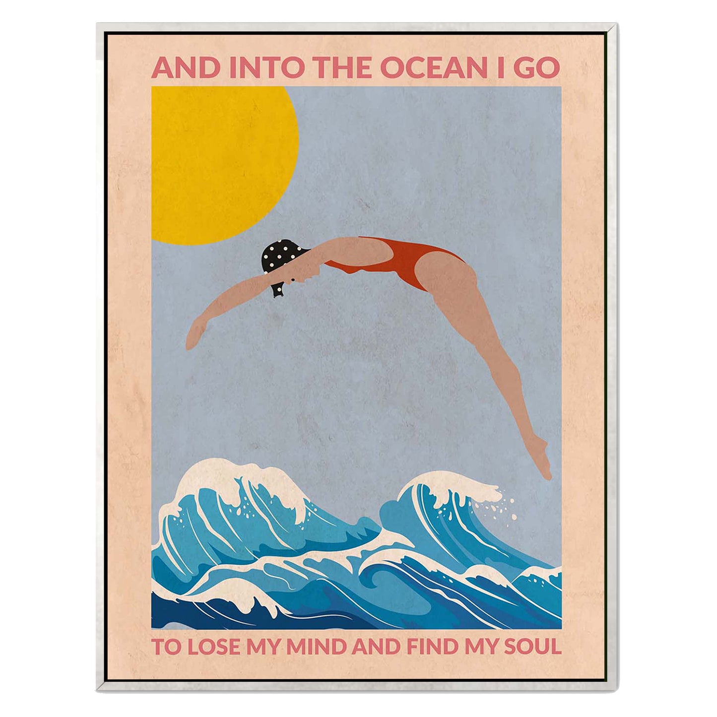 DIVE GIRL (RED) | CANVAS