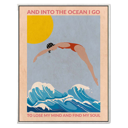 DIVE GIRL (RED) | CANVAS