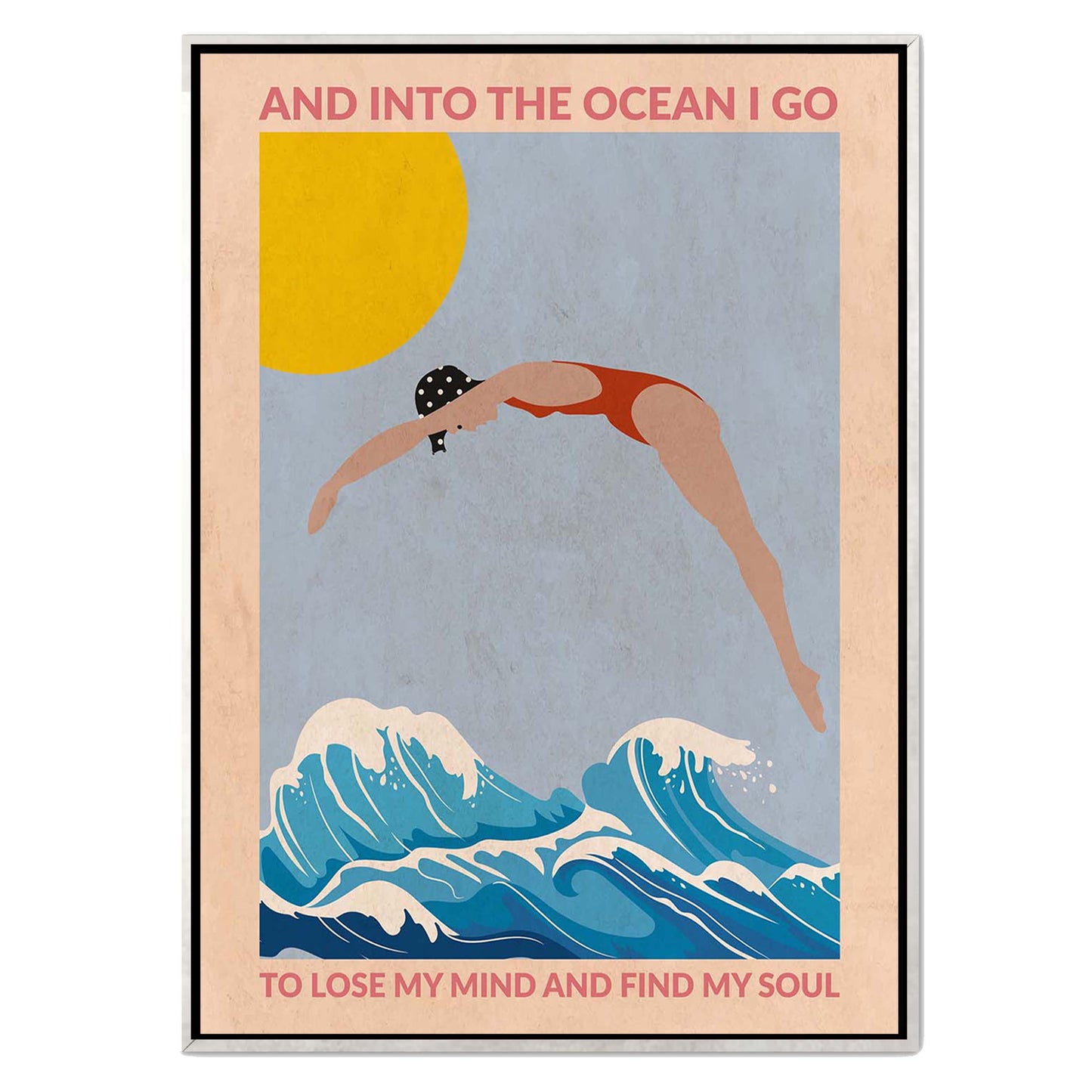 DIVE GIRL (RED) | CANVAS