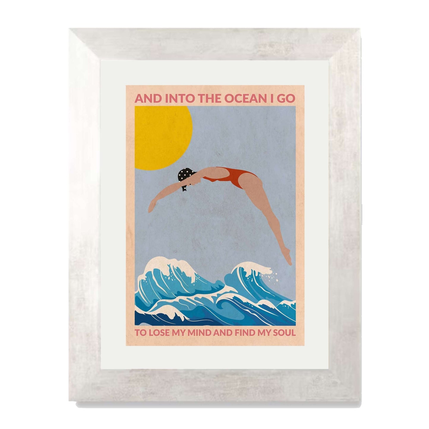 DIVE GIRL (RED) | PRINT