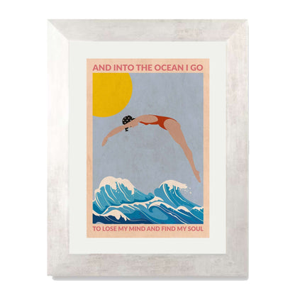 DIVE GIRL (RED) | PRINT