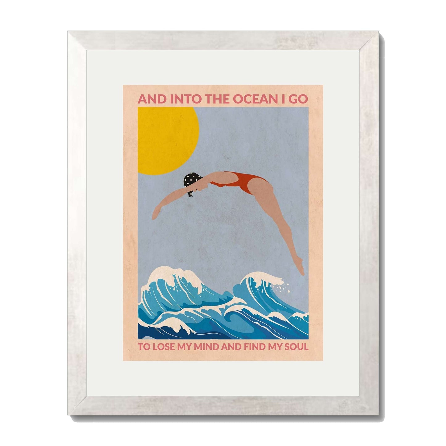 DIVE GIRL (RED) | PRINT
