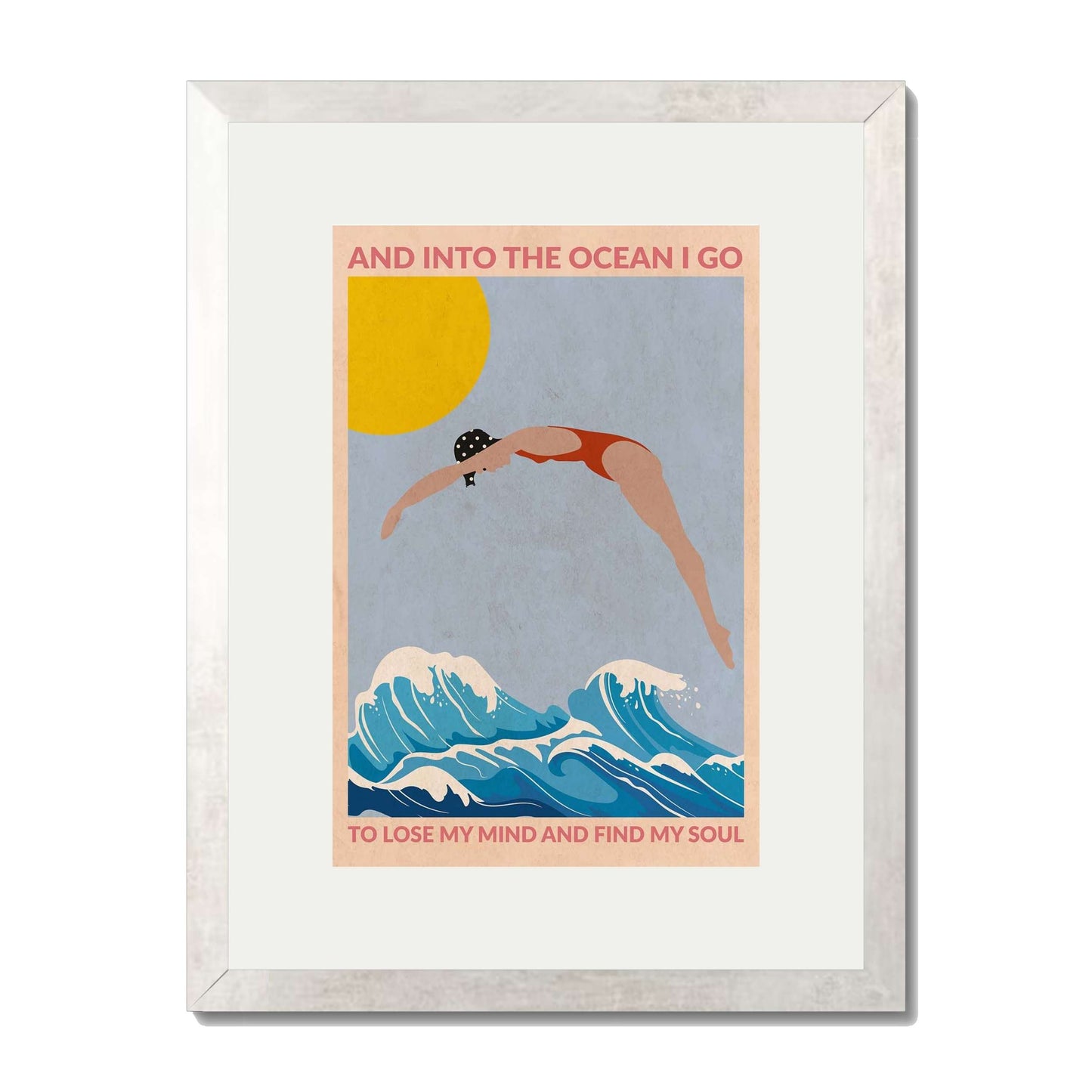 DIVE GIRL (RED) | PRINT