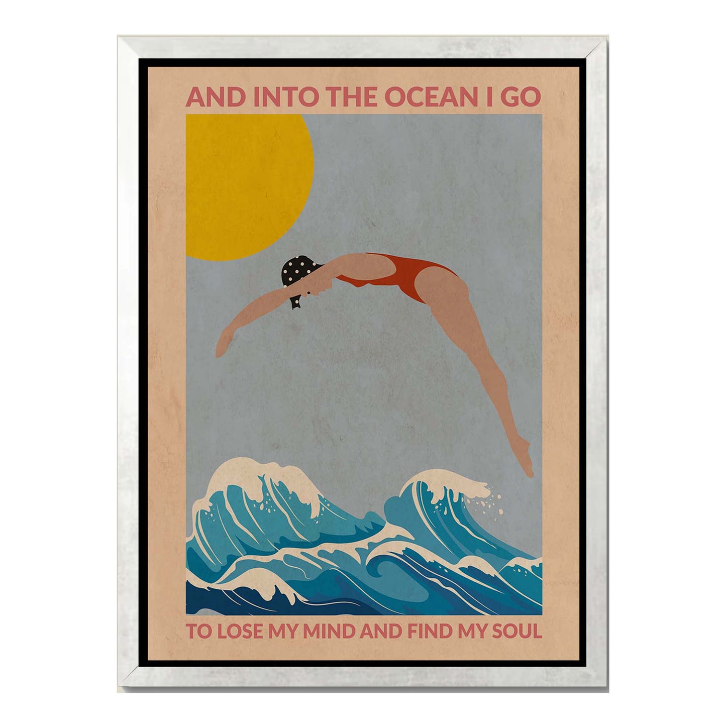 DIVE GIRL (RED) | CANVAS