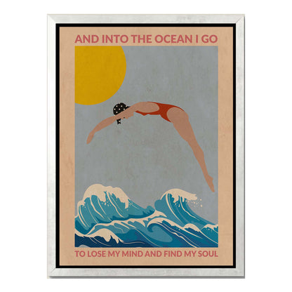 DIVE GIRL (RED) | CANVAS