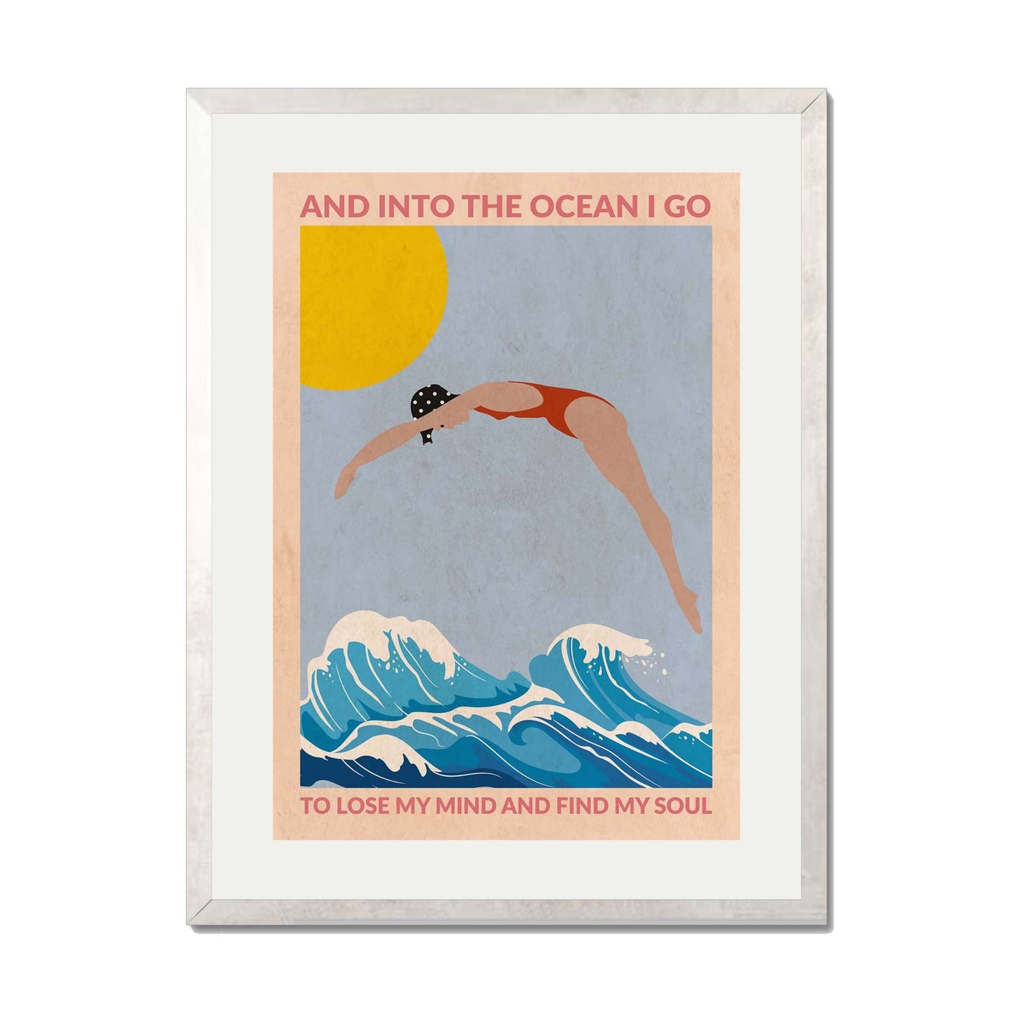 DIVE GIRL (RED) | PRINT
