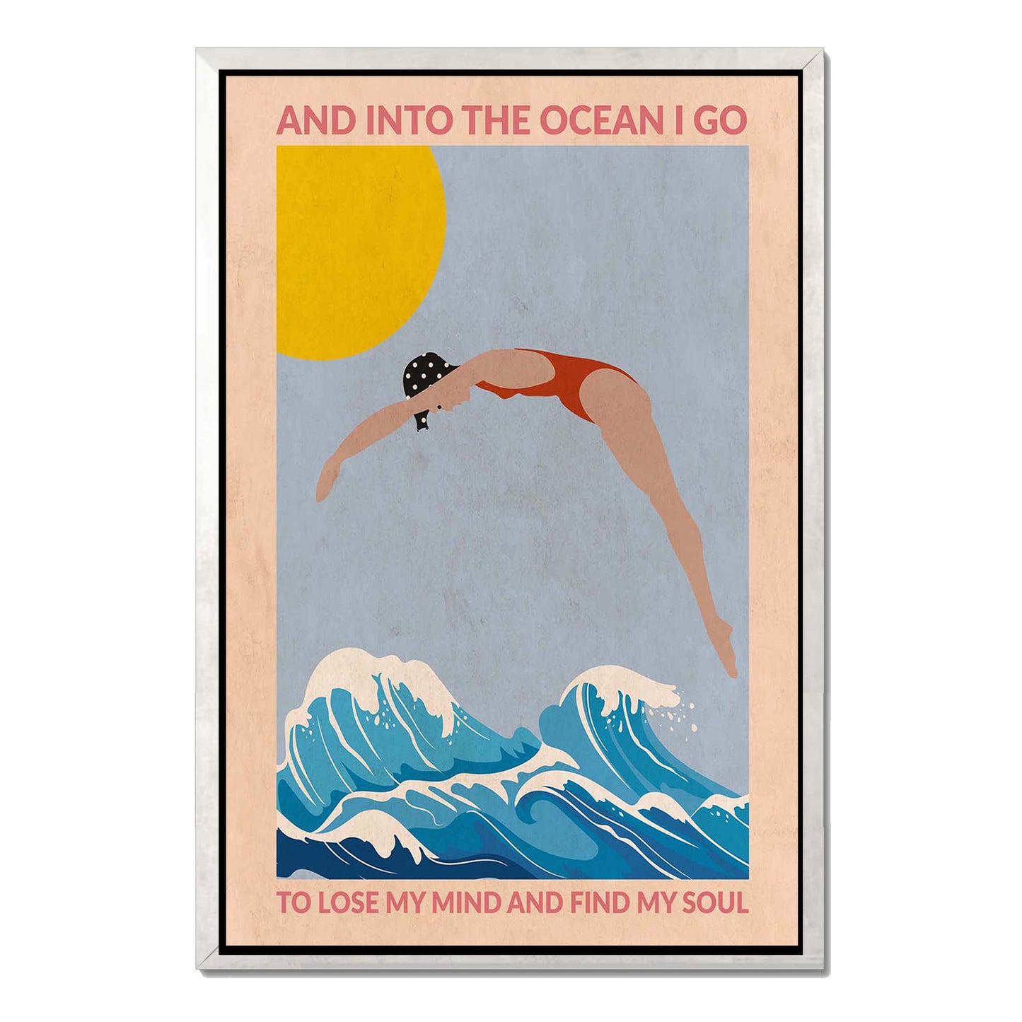 DIVE GIRL (RED) | CANVAS