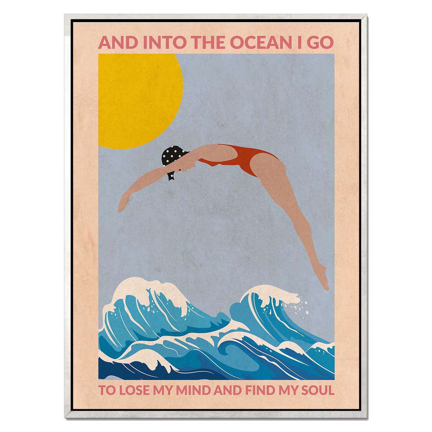 DIVE GIRL (RED) | CANVAS
