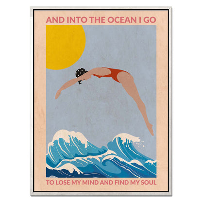 DIVE GIRL (RED) | CANVAS