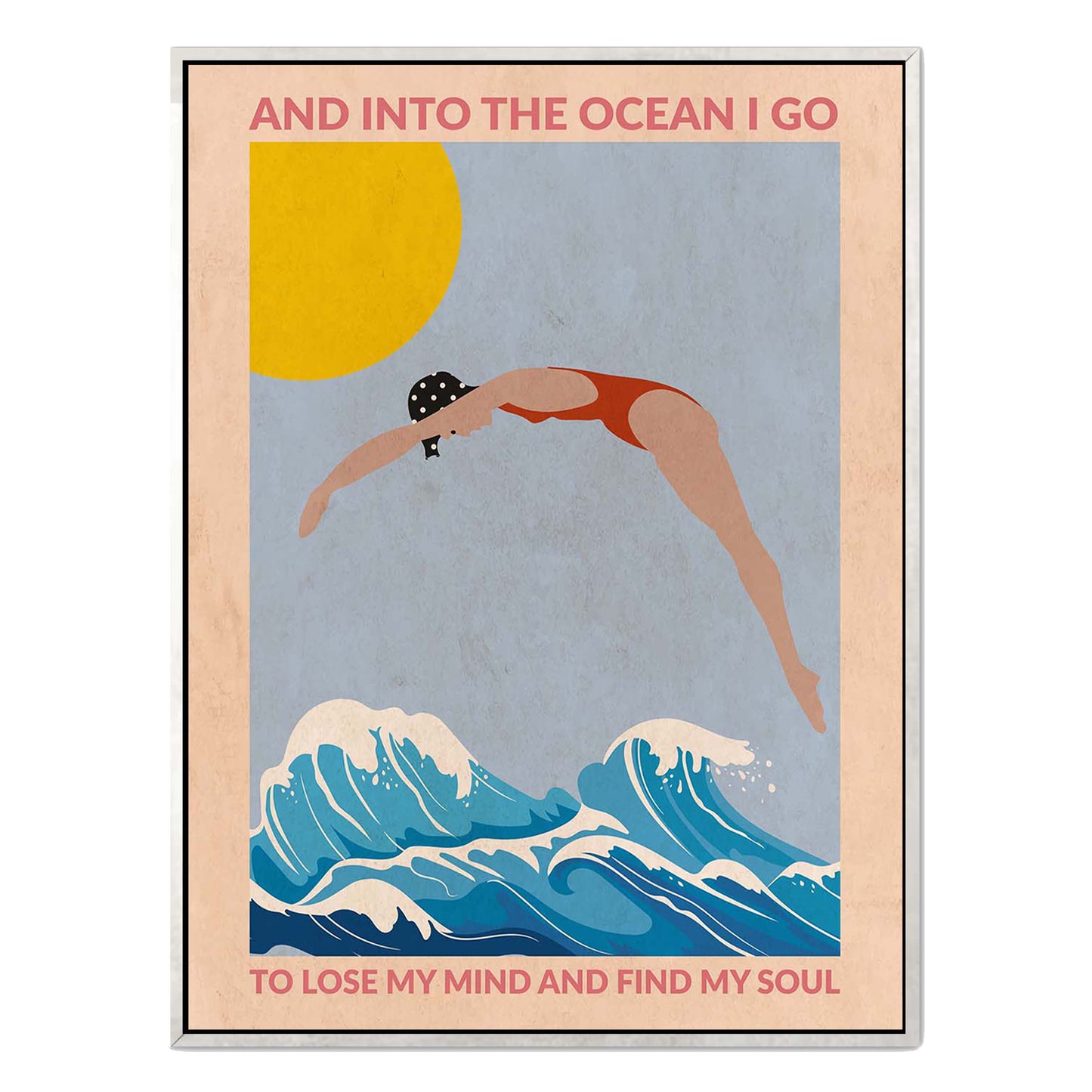 DIVE GIRL (RED) | CANVAS