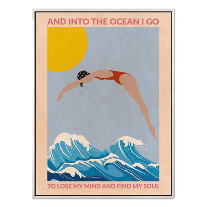 DIVE GIRL (RED) | CANVAS