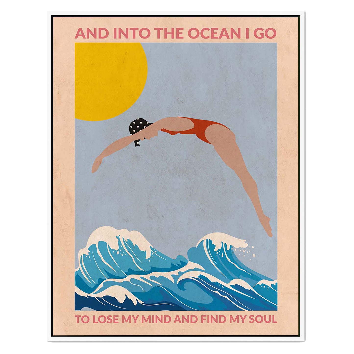 DIVE GIRL (RED) | CANVAS