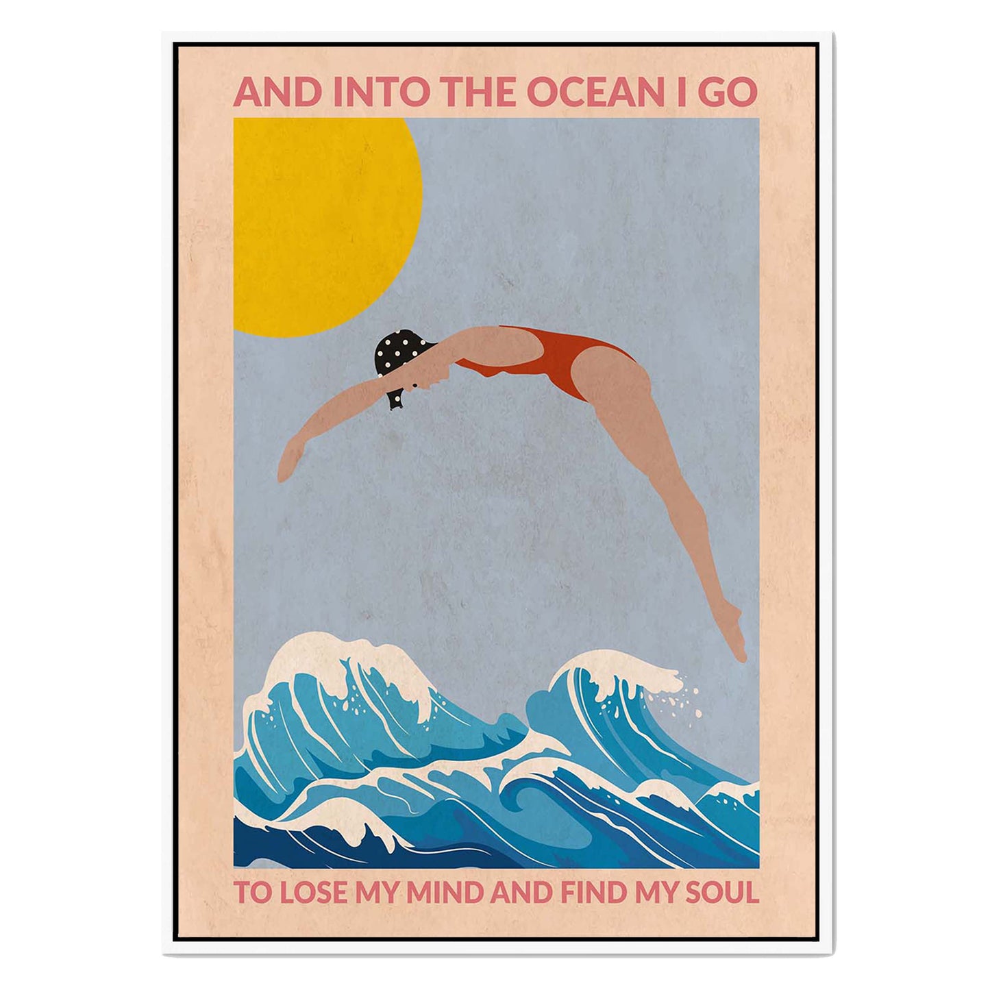 DIVE GIRL (RED) | CANVAS