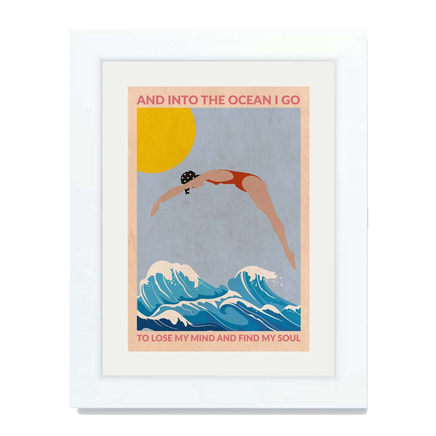 DIVE GIRL (RED) | PRINT