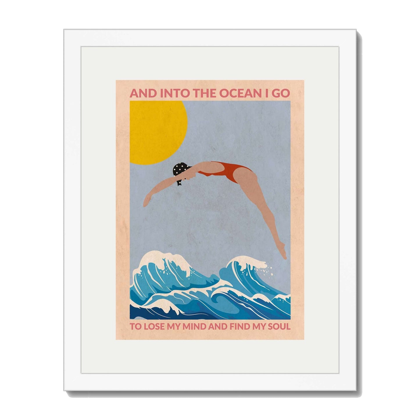 DIVE GIRL (RED) | PRINT