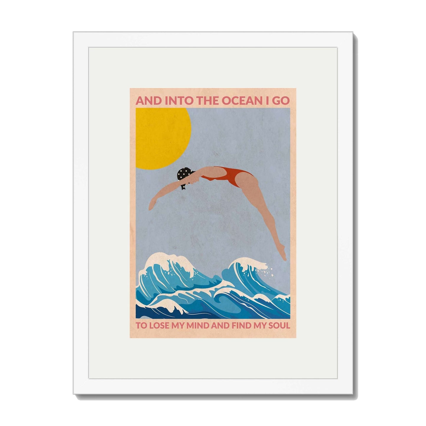DIVE GIRL (RED) | PRINT