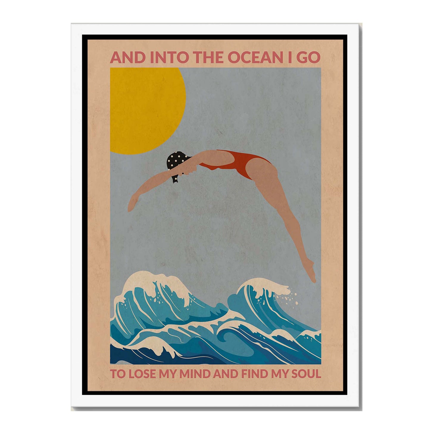 DIVE GIRL (RED) | CANVAS