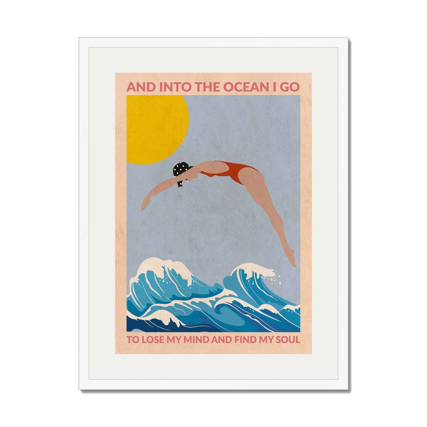 DIVE GIRL (RED) | PRINT