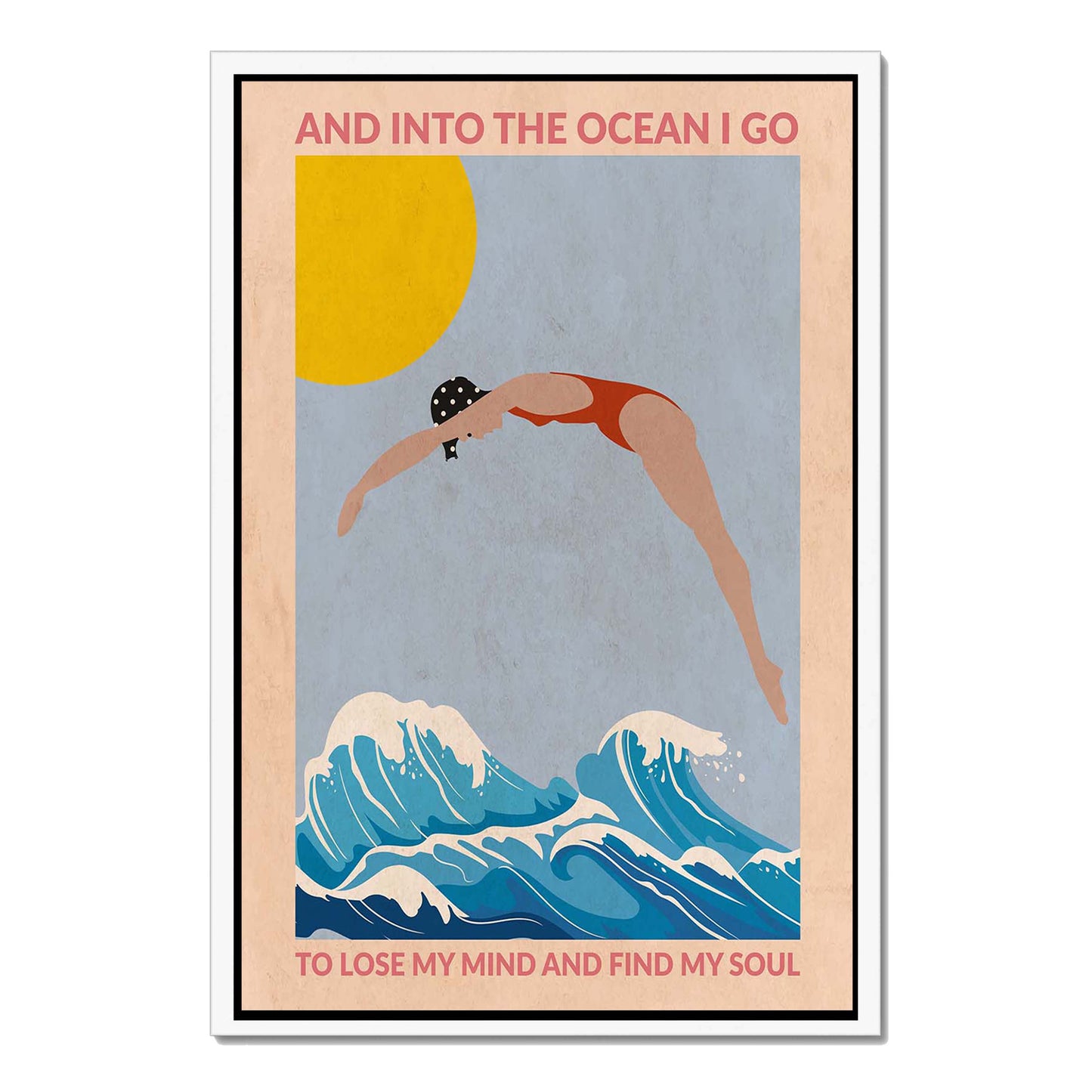 DIVE GIRL (RED) | CANVAS
