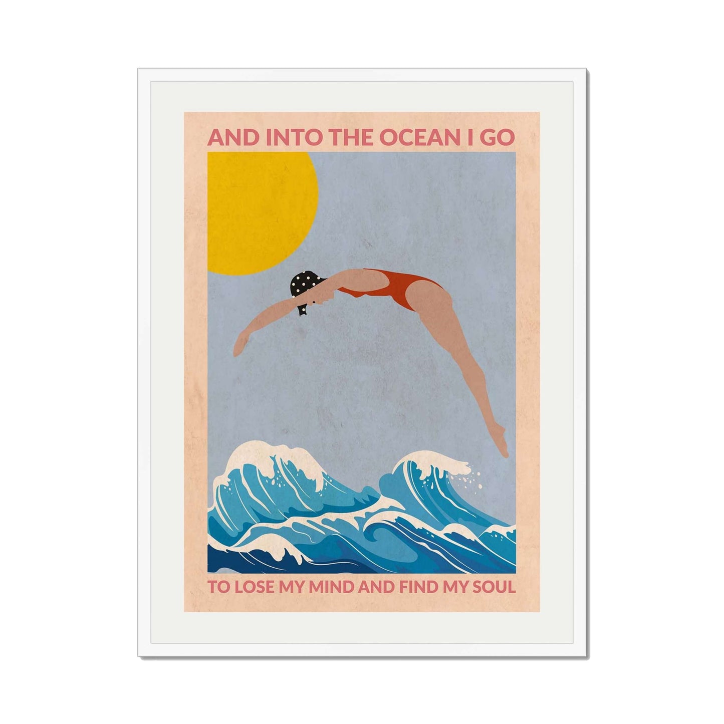 DIVE GIRL (RED) | PRINT