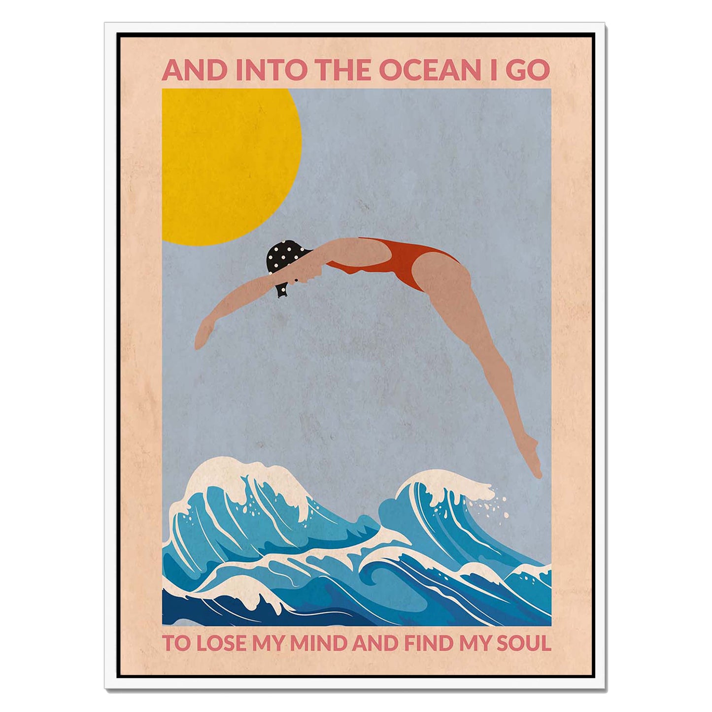 DIVE GIRL (RED) | CANVAS