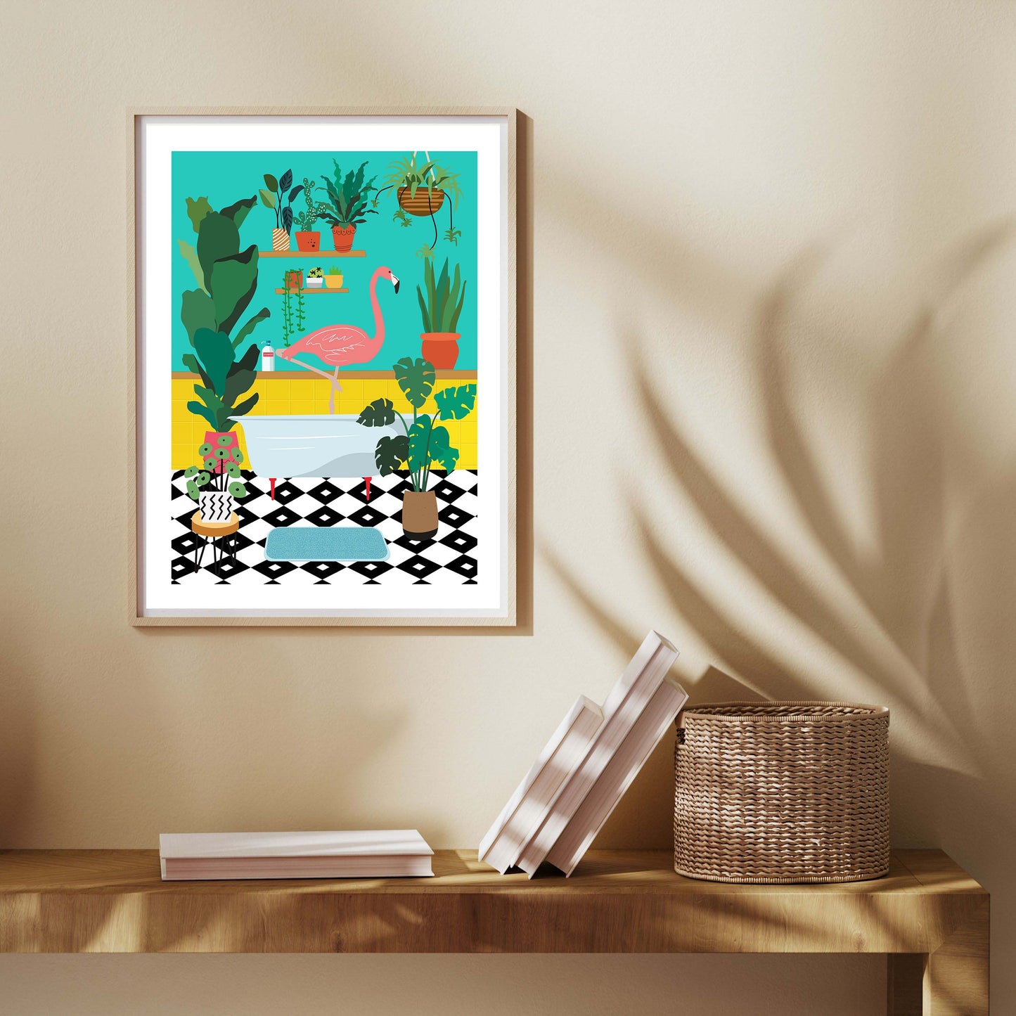 FLAMINGO BATHTIME | PRINT