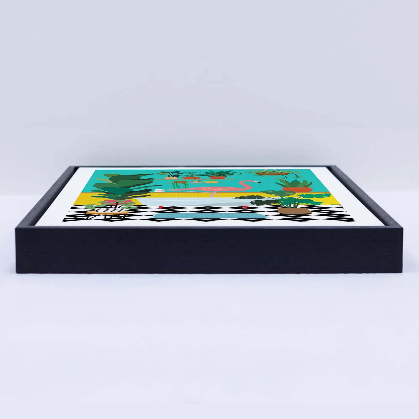 FLAMINGO BATHTIME | CANVAS