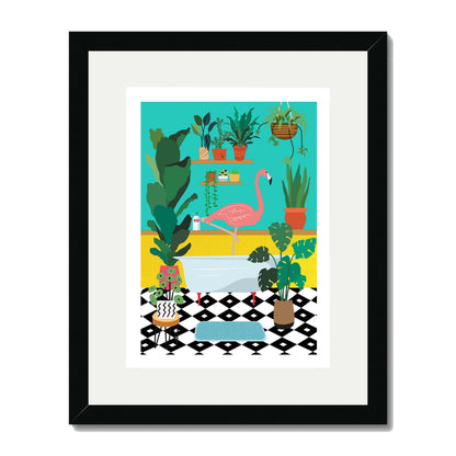 FLAMINGO BATHTIME | PRINT