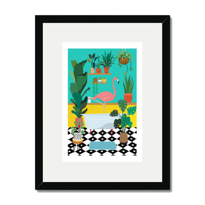 FLAMINGO BATHTIME | PRINT