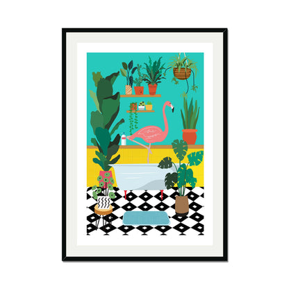 FLAMINGO BATHTIME | PRINT