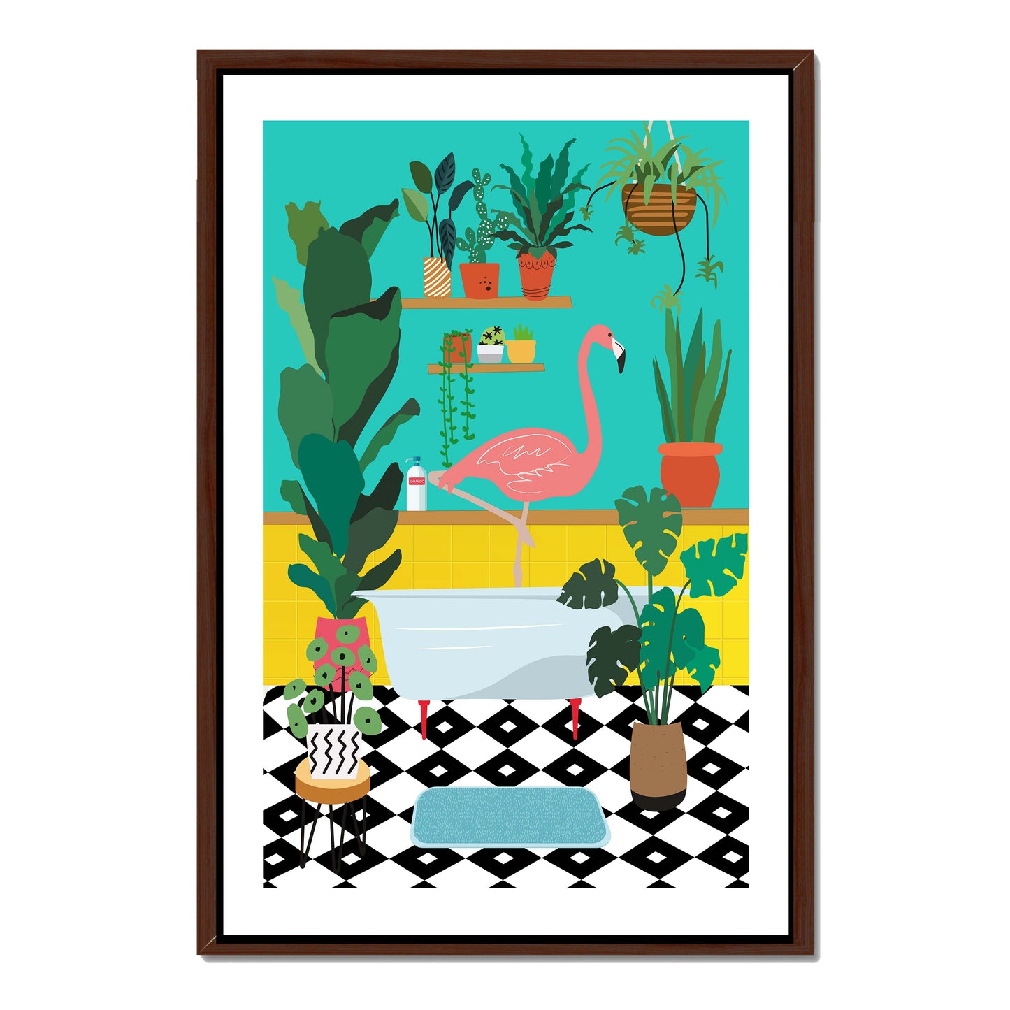 FLAMINGO BATHTIME | CANVAS