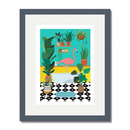 FLAMINGO BATHTIME | PRINT