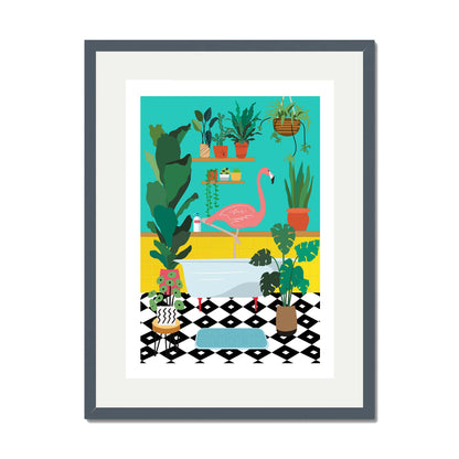 FLAMINGO BATHTIME | PRINT