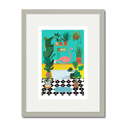 FLAMINGO BATHTIME | PRINT