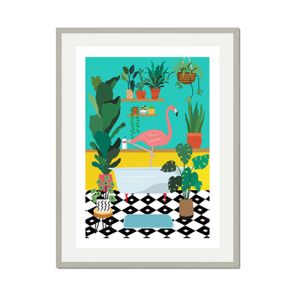 FLAMINGO BATHTIME | PRINT