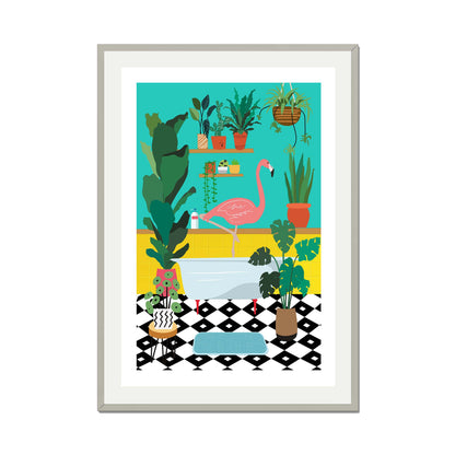FLAMINGO BATHTIME | PRINT